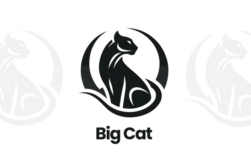 Big Cat Modern Vector Logo Logo Template