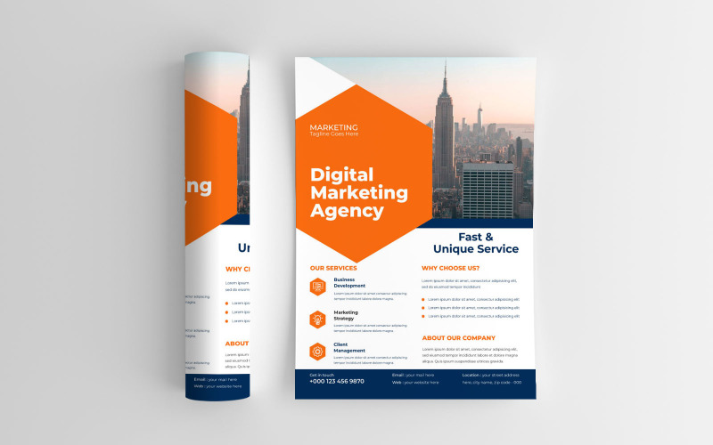 Digital Marketing Agency Business Investment Seminar Flyer Corporate Identity