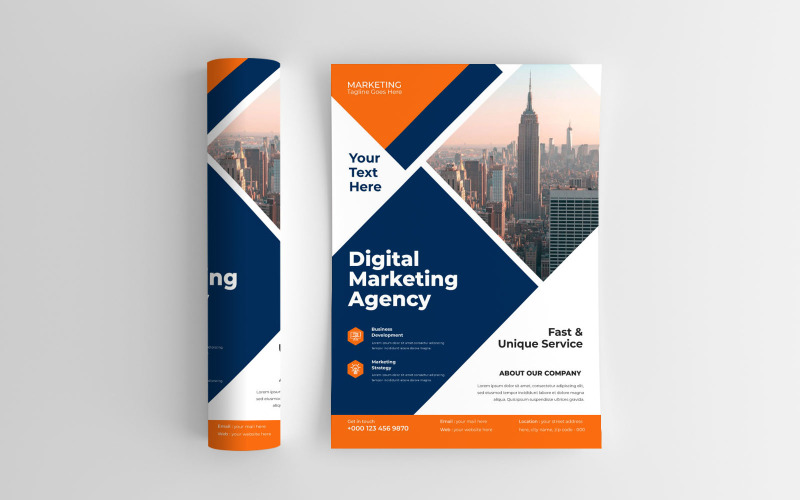 Digital Marketing Agency Business Leadership Seminar Flyer Corporate Identity