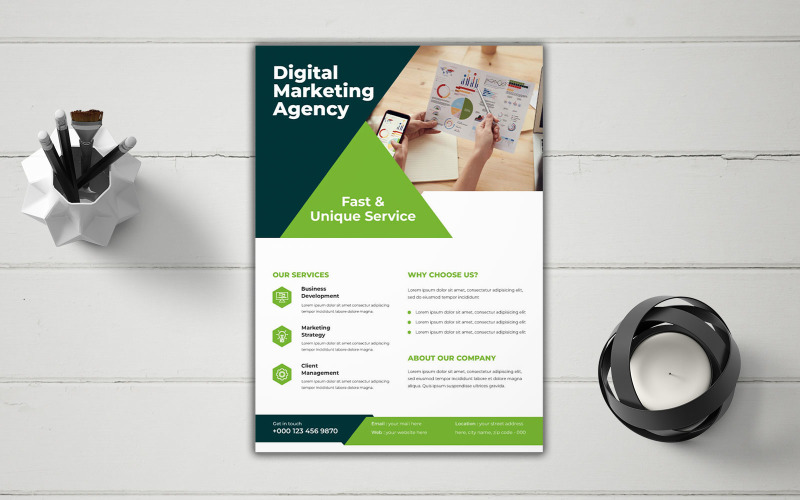 Digital Marketing Agency Business Success Seminar Flyer Corporate Identity