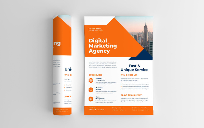 Digital Marketing Agency Business Succession Planning Flyer Corporate Identity