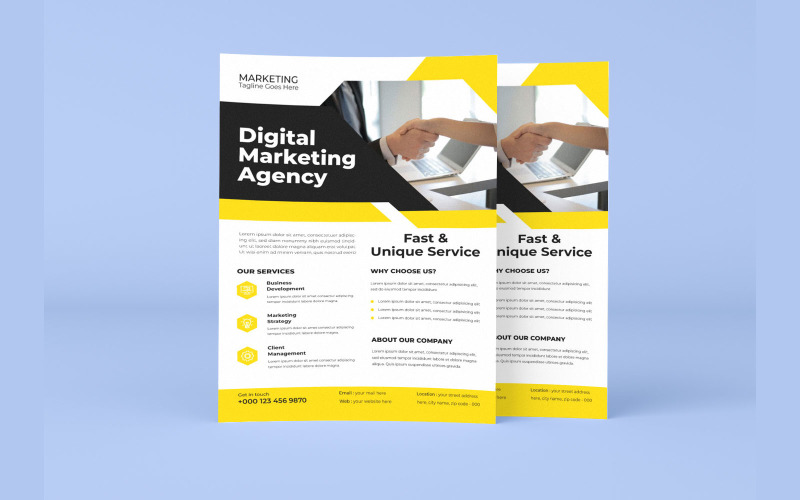 Digital Marketing Agency Real Estate Agency Flyer Design Corporate Identity