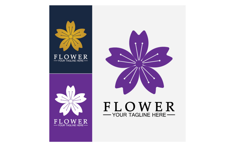 Flower beauty colorful icon logo template version 34 Logo Template