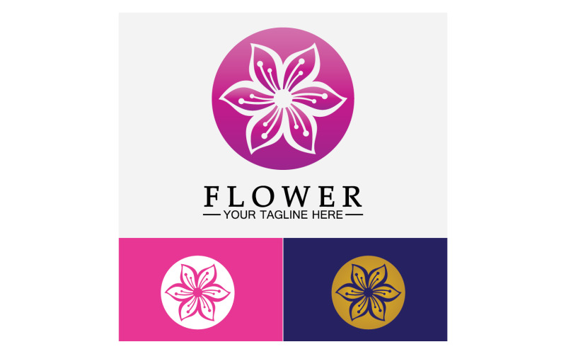 Flower beauty colorful icon logo template version 47 Logo Template