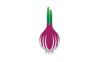 Onion vegetable icon logo vector version 7