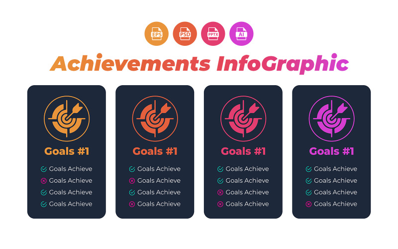 Achievements InfoGraphic for Presentation Infographic Element