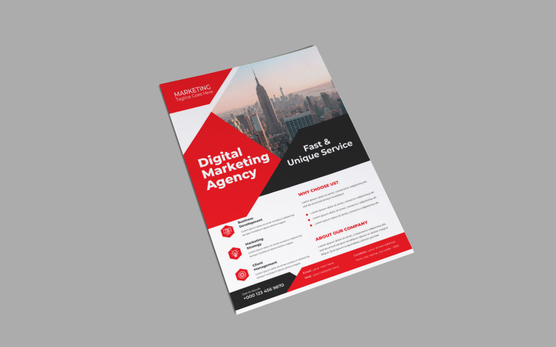 Digital Marketing Agency Business Funding Workshop Flyer Corporate Identity