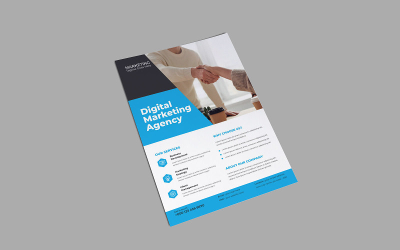 Digital Marketing Agency Business Growth Strategies Flyer Corporate Identity