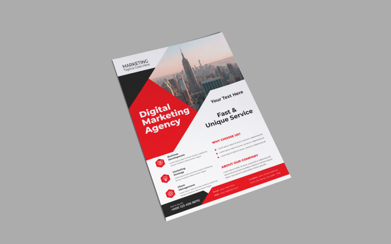 Digital Marketing Agency Business Investment Opportunities Flyer Corporate Identity