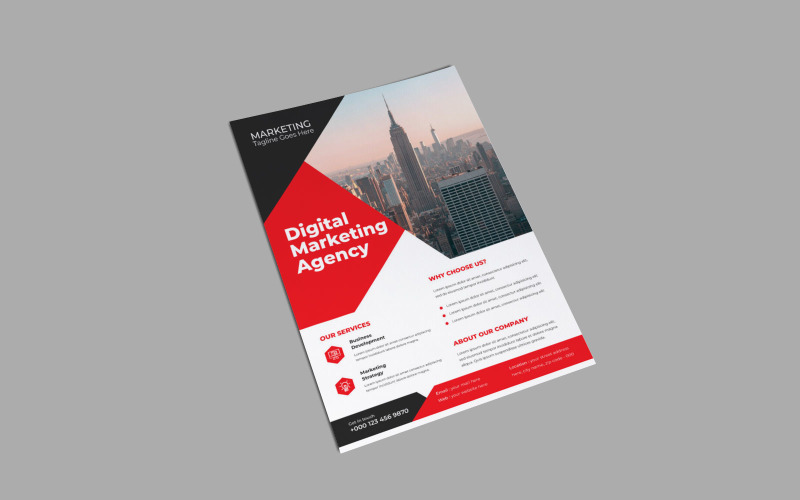 Digital Marketing Agency Corporate Fundraising Event Flyer Corporate Identity