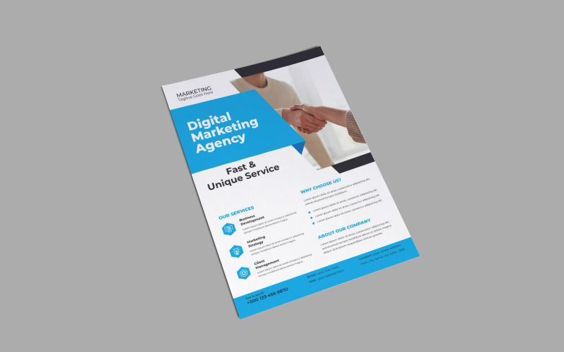 Digital Marketing Agency Corporate Volunteer Program Flyer Corporate Identity