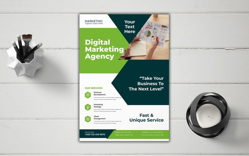 Digital Marketing Agency Personal Branding Workshop Flyer Corporate Identity