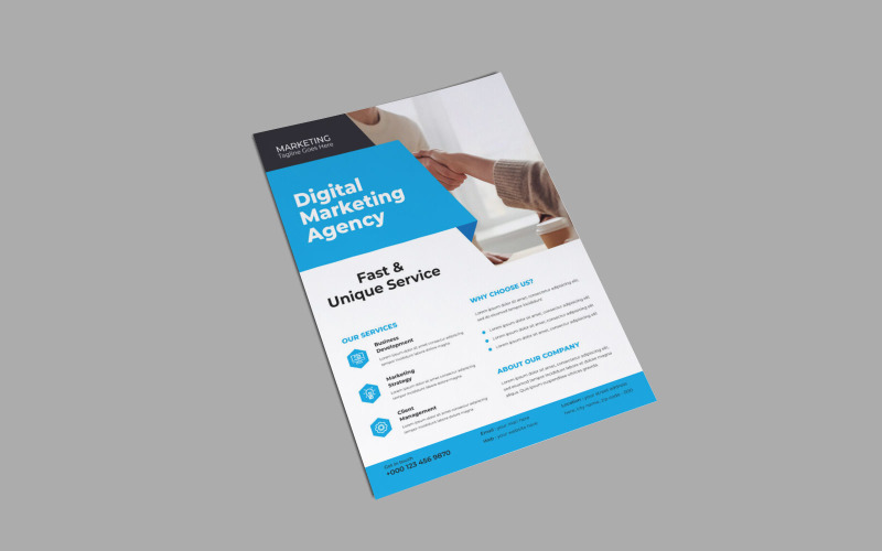 Digital Marketing Agency Professional Resume Writing Services Flyer Corporate Identity