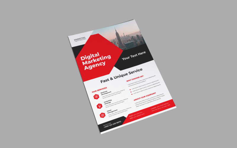 Digital Marketing Agency Restaurant Grand Opening Flyer Corporate Identity