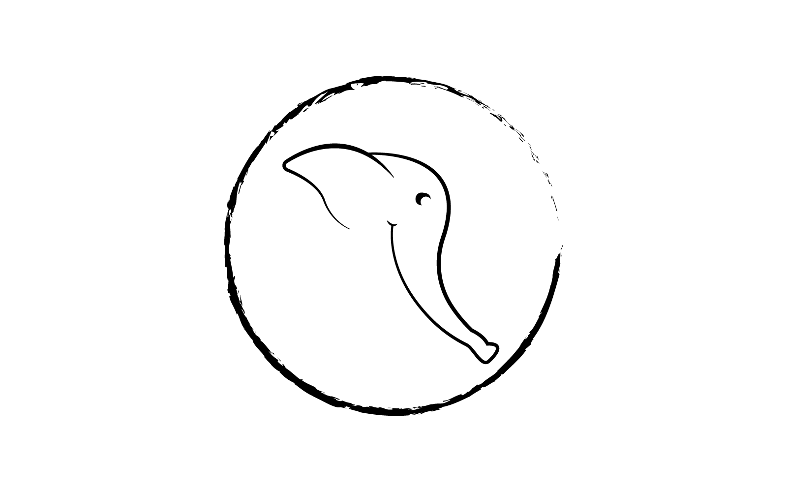 Šablona návrhu s logem slona vektorové ilustrace