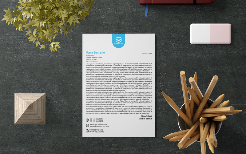 Letterhead Design, Modern Letterhead(40) Corporate Identity