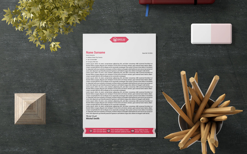 Letterhead, Unique Letterhead, Modern Letterhead Design Corporate Identity