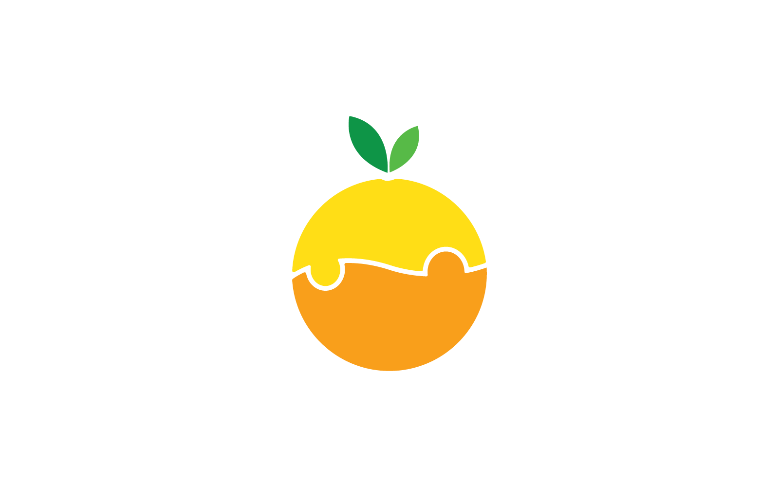 Logo di frutta arancione Icona illustrazione vettoriale