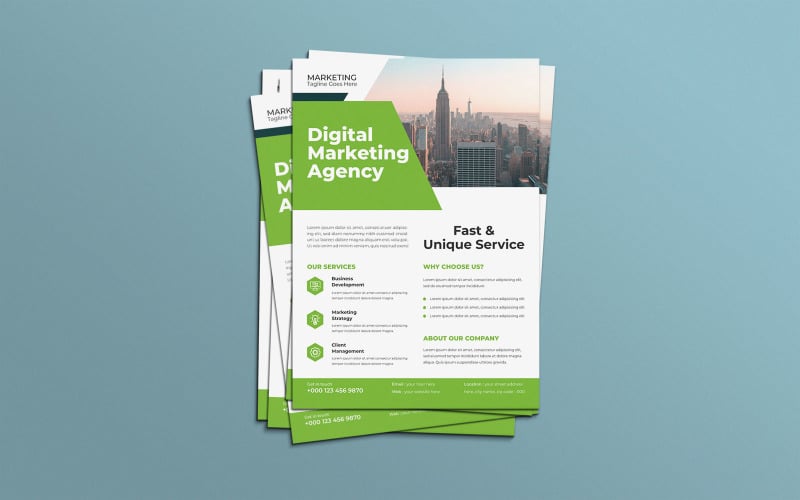 Modern Bold Marketing Campaign Marketing Flyer Corporate Identity