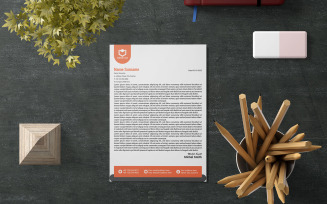 Modern business letterhead template design(50)
