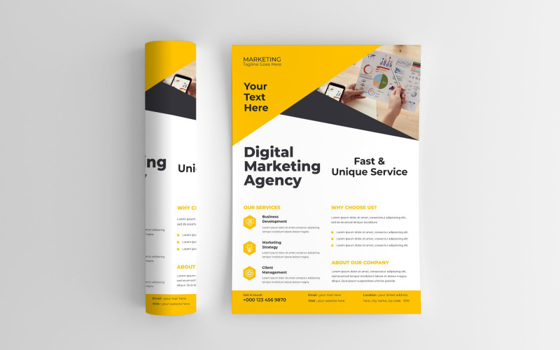 Modern Business Marketing Flyer Template Design Corporate Identity