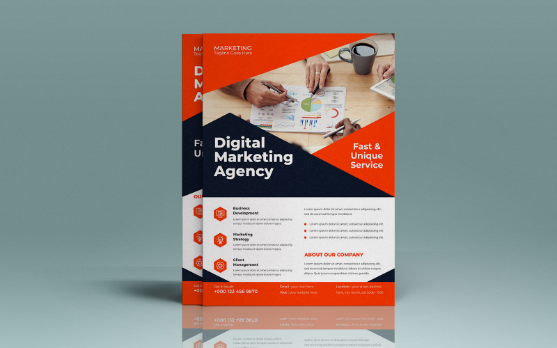 Modern Elegant Business Conference Marketing Flyer Corporate Identity