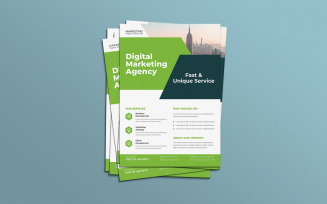 Modern Illuminate Your Business Marketing Flyer Design