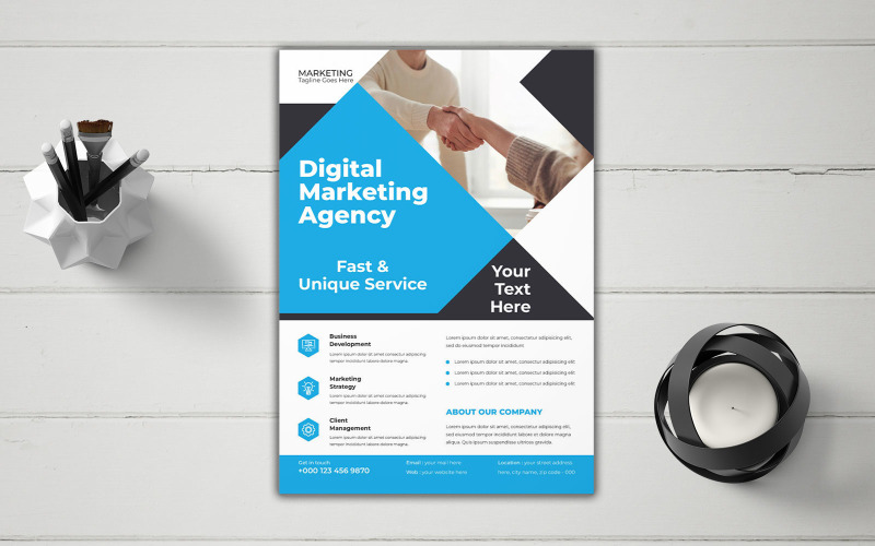 Modern Legal Services Promotion Marketing Flyer Corporate Identity