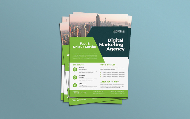 Modern Minimalist Business Event Marketing Flyer Corporate Identity