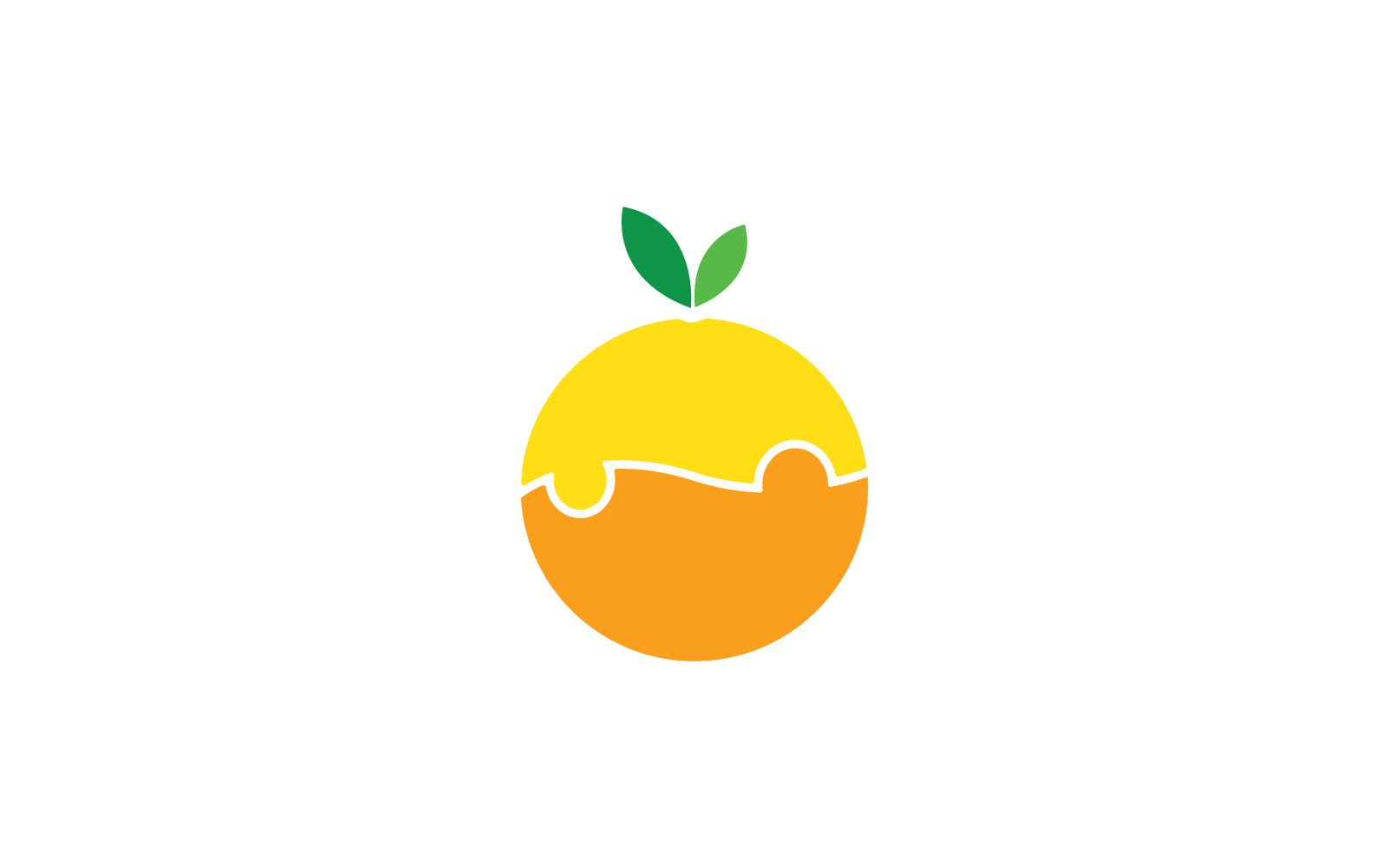 Orangenfrucht-Logo, Vektor-Illustrationssymbol