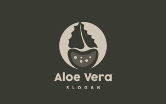 Aloe Vera Logo Herbal Plant VectorV10