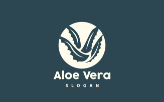 Aloe Vera Logo Herbal Plant VectorV11