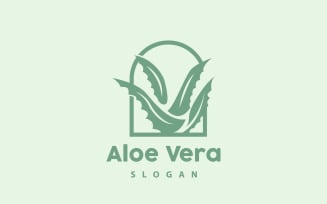 Aloe Vera Logo Herbal Plant VectorV19