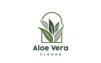 Aloe Vera Logo Herbal Plant VectorV22