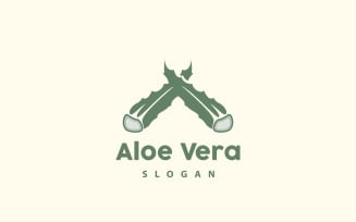 Aloe Vera Logo Herbal Plant VectorV24