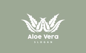 Aloe Vera Logo Herbal Plant VectorV25