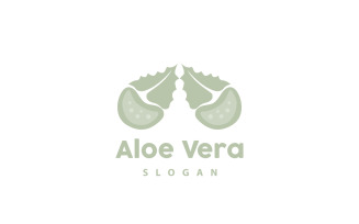 Aloe Vera Logo Herbal Plant VectorV26