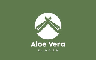 Aloe Vera Logo Herbal Plant VectorV30