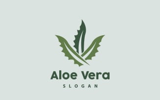 Aloe Vera Logo Herbal Plant VectorV5