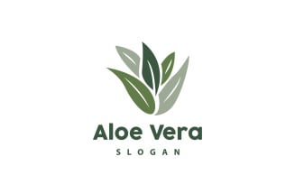 Aloe Vera Logo Herbal Plant VectorV6