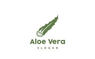 Aloe Vera Logo Herbal Plant VectorV8