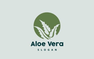 Aloe Vera Logo Herbal Plant VectorV9