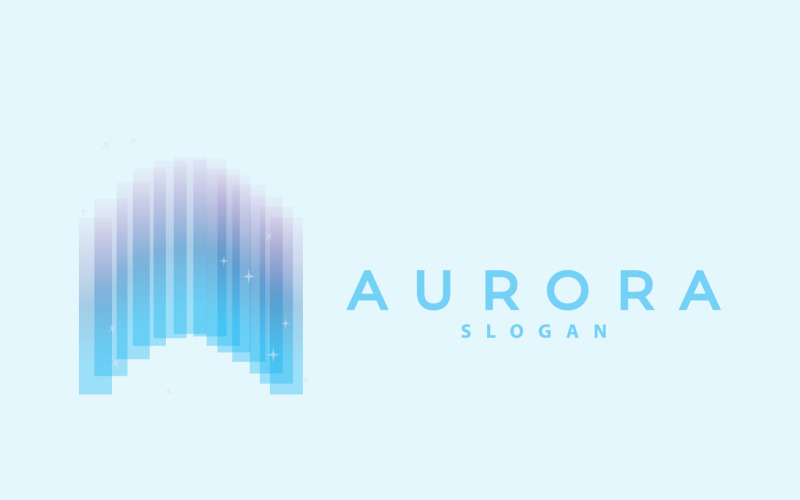 Aurora Light Wave Sky View Logo Version4 Logo Template