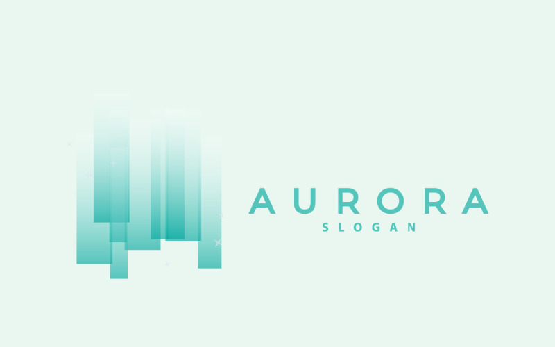 Aurora Light Wave Sky View Logo Version8 Logo Template