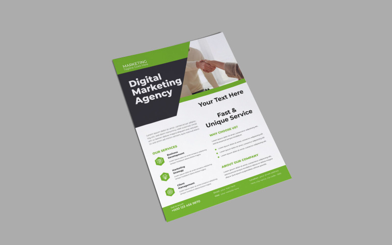 Modern Business Coaching Services Marketing Flyer Corporate Identity