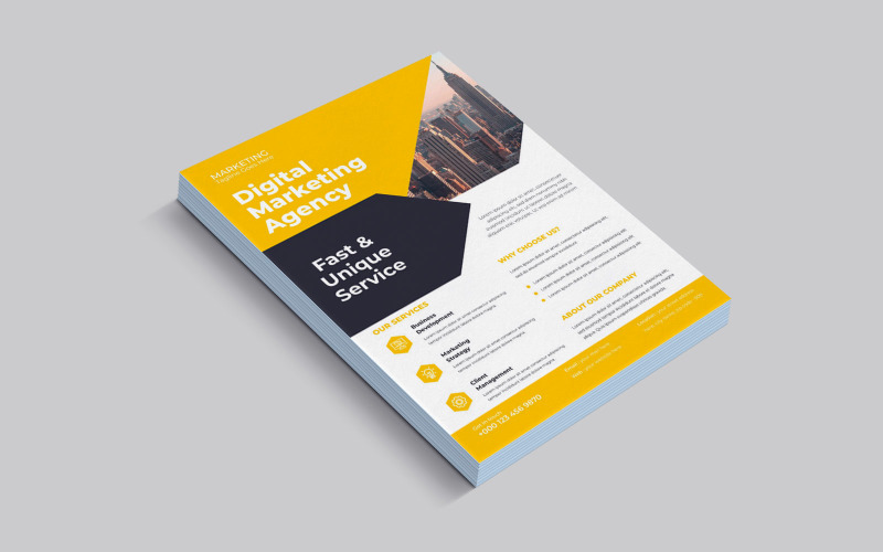 Modern Business Investment Opportunities Marketing Flyer Corporate Identity