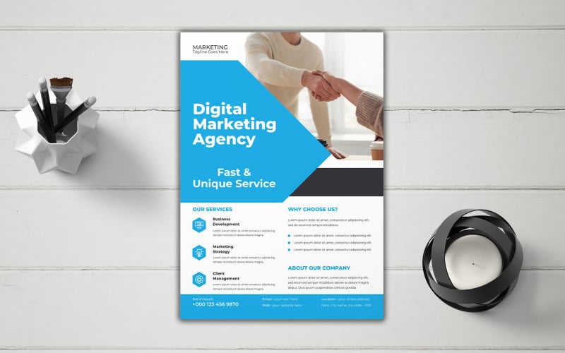 Modern Business Leadership Seminar Marketing Flyer Corporate Identity