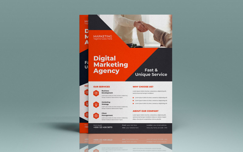 Modern Business Strategy Consultation Marketing Flyer Corporate Identity