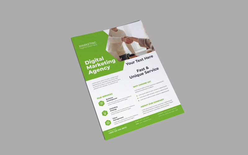 Modern Commercial Real Estate Services Marketing Flyer Corporate Identity