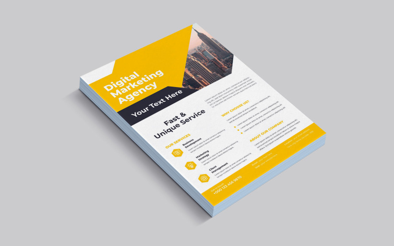 Modern Financial Planning Services Marketing Flyer Corporate Identity